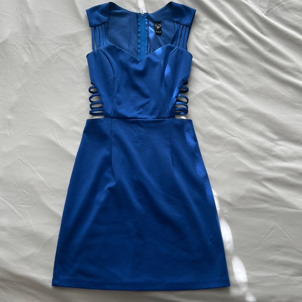 Blue Bodycon Slit Dress Windsor